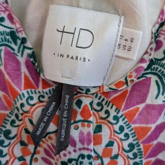 Swishy Party Dress Sleeveless Scoop-neck Sun Dress, Skirt, Vibrant Anthropologie - Picture 13 of 14